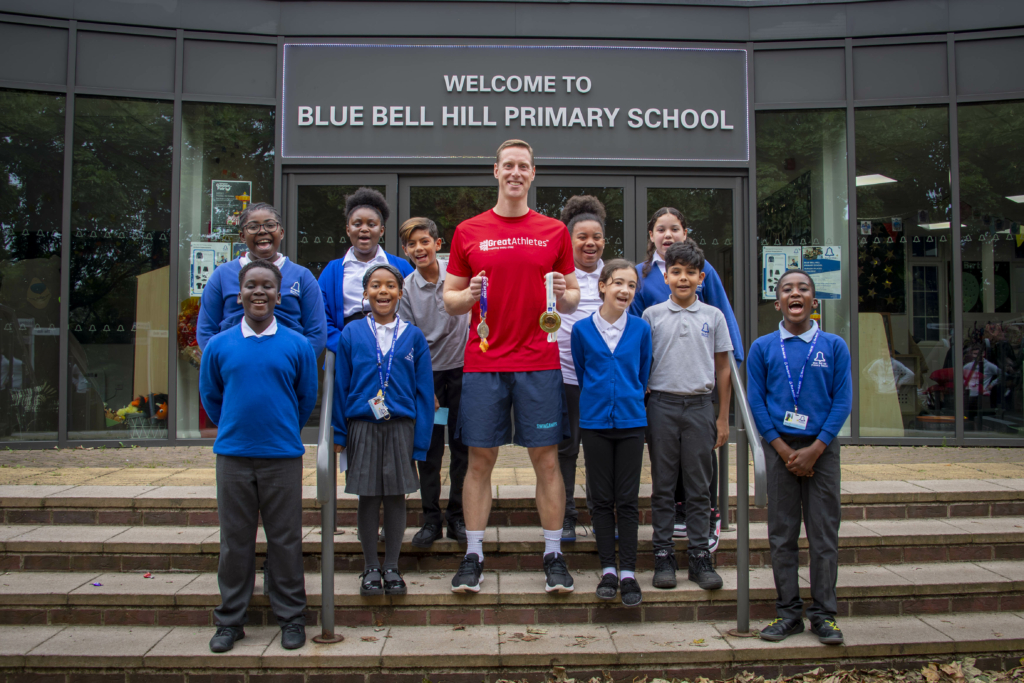 Olympian inspires children at Blue Bell Hill Primary School | Flying ...